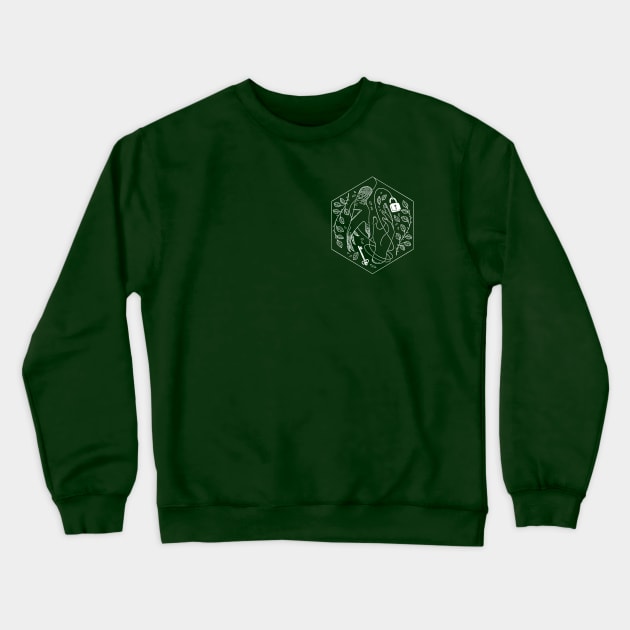 D&D Class Badge: Warlock Crewneck Sweatshirt by Fez Inkwright